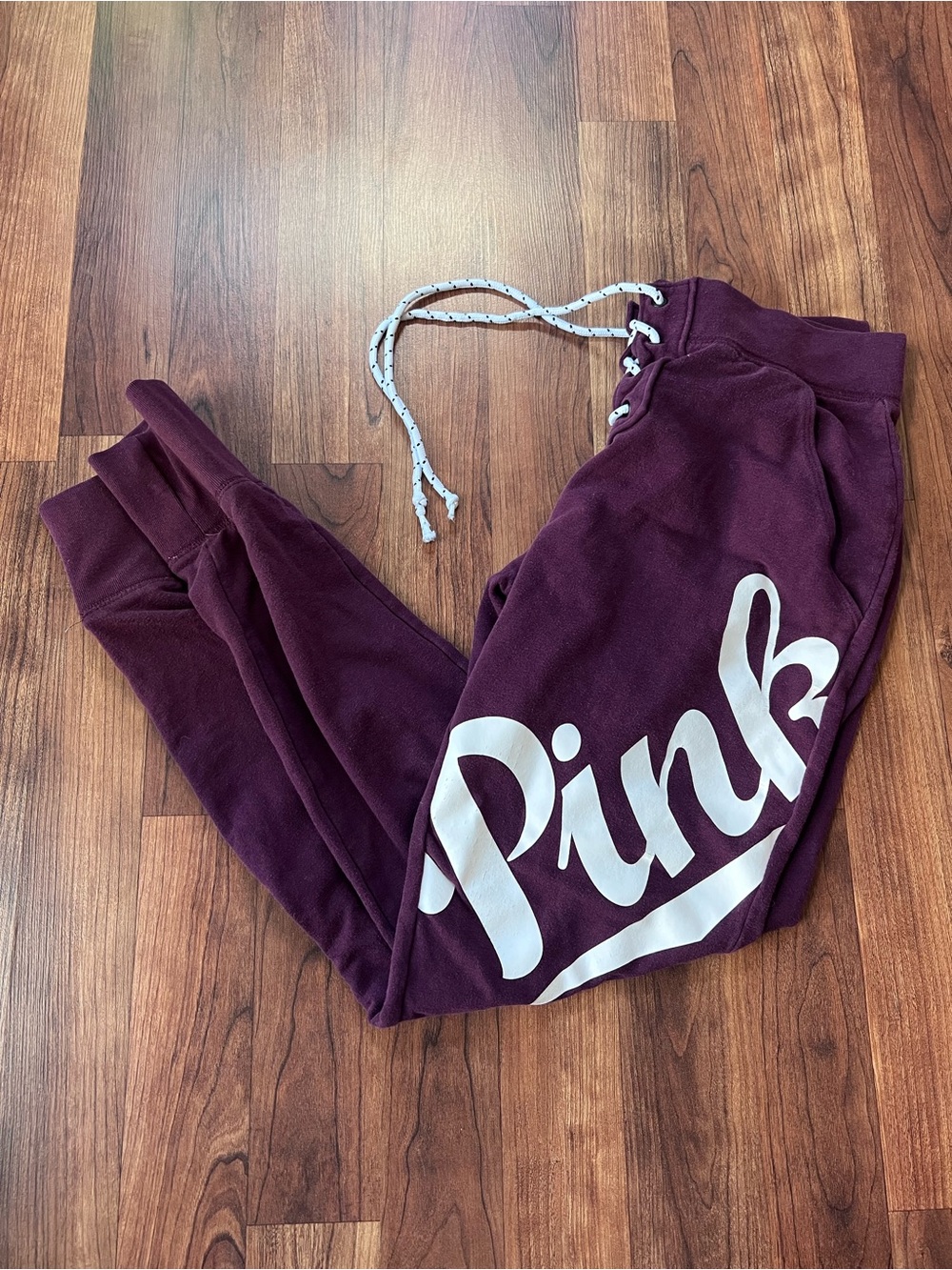 PINK Victoria's Secret Maroon Girls' Logo Joggers